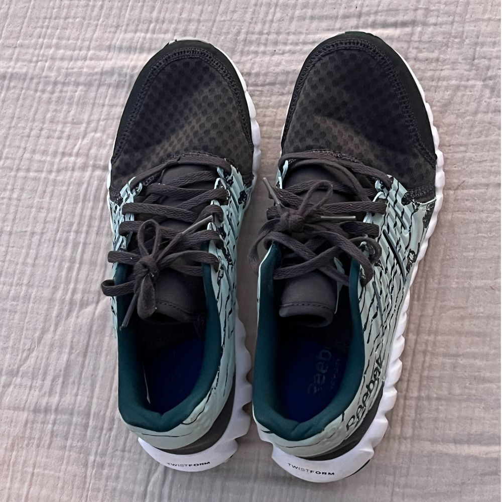 Reebok Twistform Athletic Sneakers Black Mint Pattern Running Training Shoes 8.5 - Picture 9 of 11